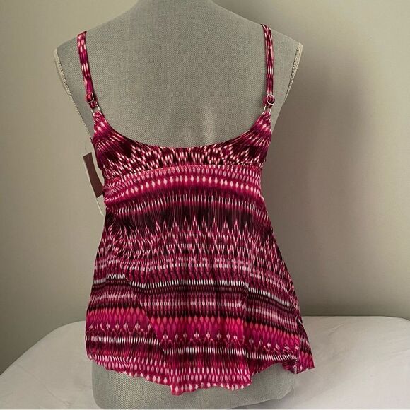Profile by Gottex Summer Sunset Flyaway Tankini Top size 10 - Picture 5 of 5